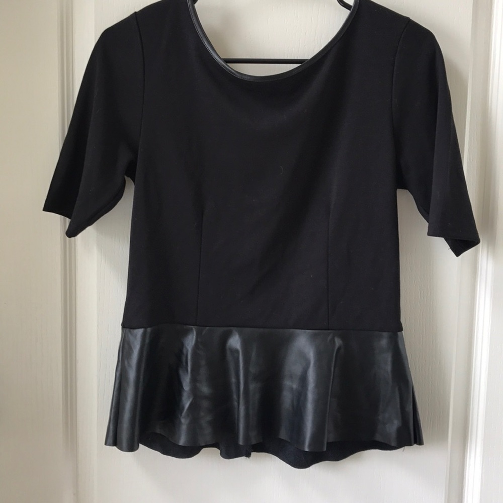 Black peplum top